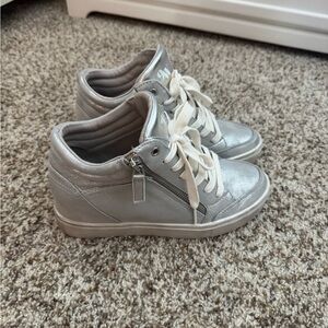 Nine West silver high top sneakers women’s
